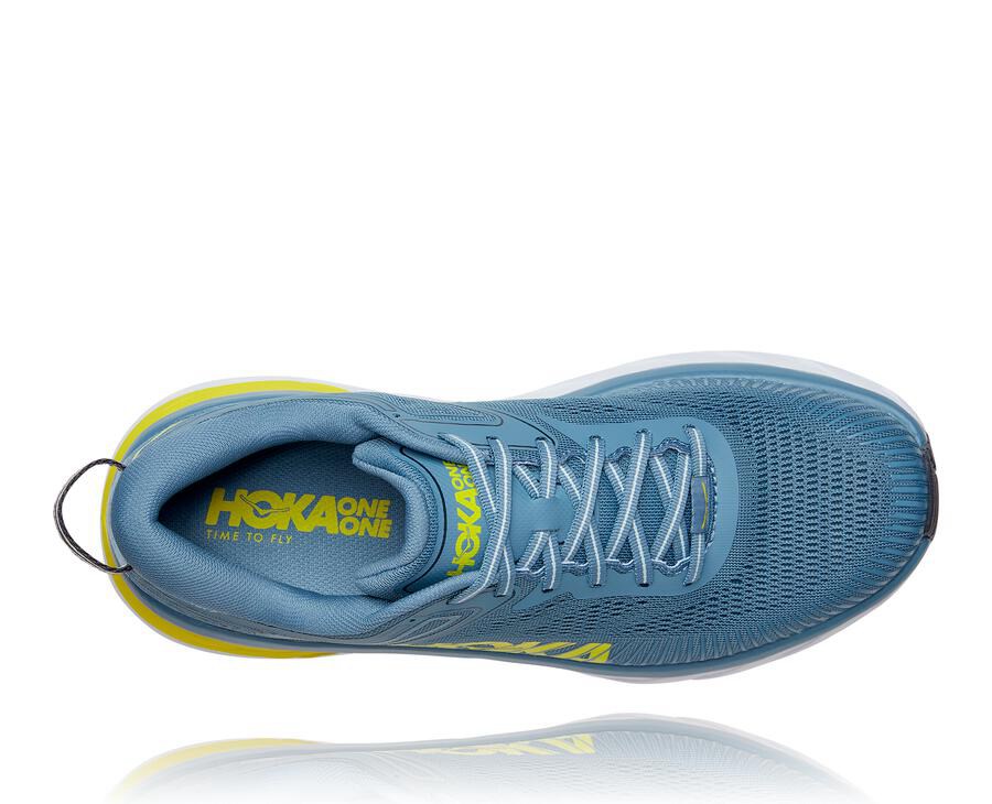 Hoka One One Koşu Ayakkabısı Erkek Mavi - Bondi 7 - EY8607941